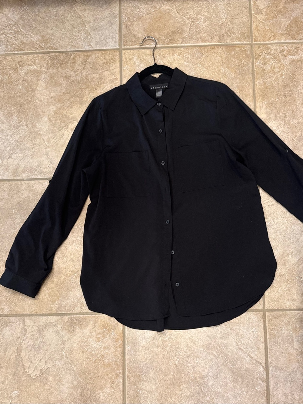 Women’s Black Button Down Shirt